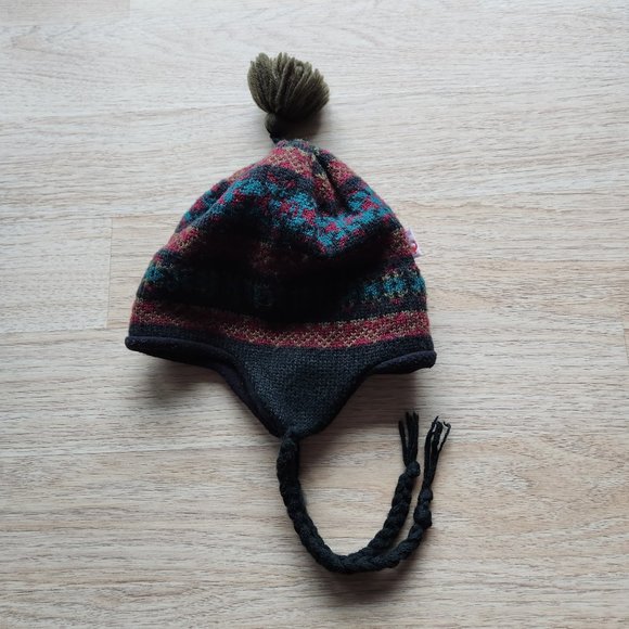 Vintage Darn Fine Hats Made in USA Warm Acrylic Winter Hat Ear-Flaps One Size - Picture 3 of 7